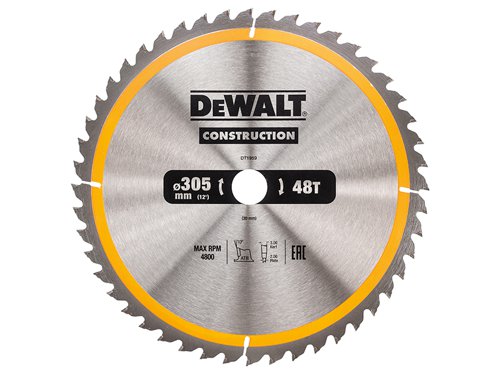 DEWALT DT1959-QZ Stationary Construction Circular Saw Blade 305 x 30mm x 48T