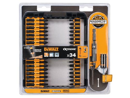 DEWALT DT70561T-QZ DT70561T Impact Torsion Set + 3in Holder, 34 Piece