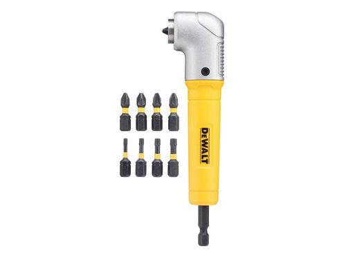 DEWALT DT70619T-QZ DT70619T Impact Rated Right Angle Drill Attachment & 8 Bits