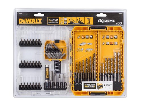 DEWALT DT70759-QZ DT70759 Mixed Drill & Bit Set, 63 Piece