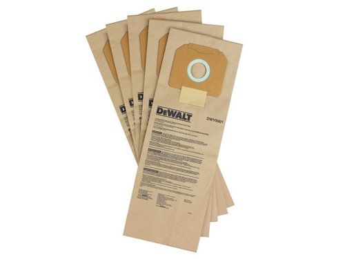 DEWALT DWV9401-XJ DWV9401 Paper Dust Bag (Pack 5)