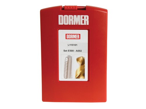 Dormer L115101 A002 Drills & E500 HSS MC Tap Set