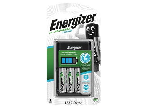 Energizer® S623 1 Hour Charger plus 4 x AA 2300 mAh Batteries