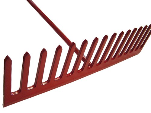 Faithfull RI37-LSTARSH Asphalt Rake 16 Flat Teeth - Tubular Steel Shaft