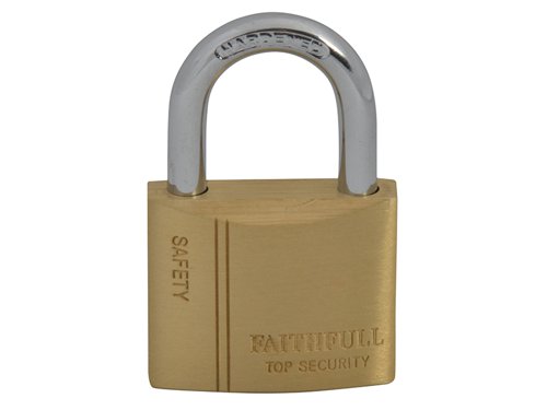Faithfull BC0440 Brass Padlock 40mm 3 Keys