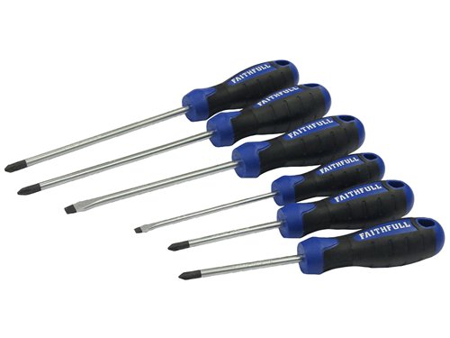 Faithfull  Boxed Soft Grip Screwdriver Set, 6 Piece