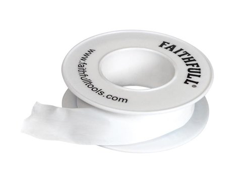 Faithfull 08001212ST10TB P.T.F.E Tape 12mm x 12m White (Pack 10)