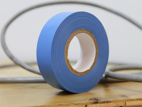 Faithfull 00351920BLTB PVC Electrical Tape Blue 19mm x 20m