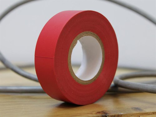 Faithfull 00351920RETB PVC Electrical Tape Red 19mm x 20m