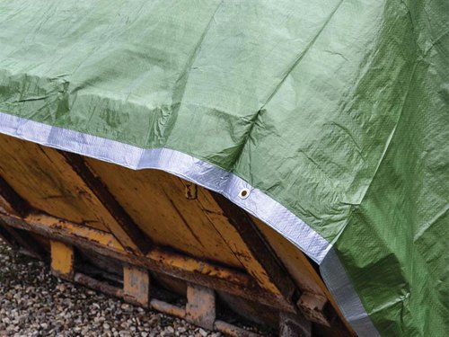 Faithfull  Tarpaulin Green/Silver 5.4 x 3.6m (18 x 12ft) 80gsm