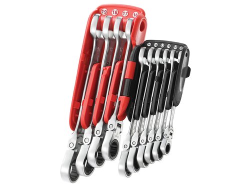 Facom 467BF.JP10PB 467BF.JP10PB Ratchet Combination Flexi Wrench Set, 10 Piece