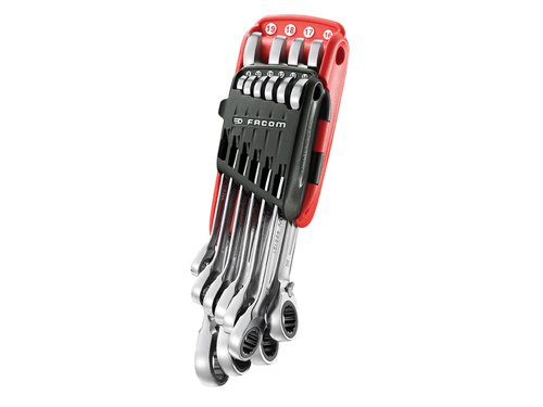 Facom 467B.JP10PB 467B.JP10PB Ratchet Combination Wrench Set, 10 Piece