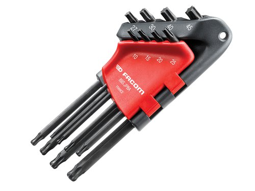 Facom 89S.JP8A Long Metric Head TORX Hex Key Set of 8 (TX10-TX45)