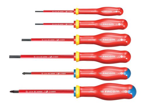 Facom ATDVE.J6PB Protwist® VDE Screwdriver Set, 6 Piece