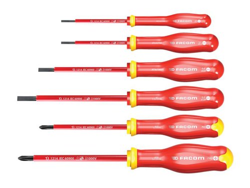 Facom ATPVE.J6PB Protwist® VDE Screwdriver Set, 6 Piece