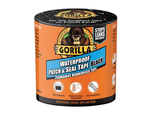 Gorilla Glue 3044721 Gorilla® Waterproof Patch & Seal Tape 100mm x 3m Black