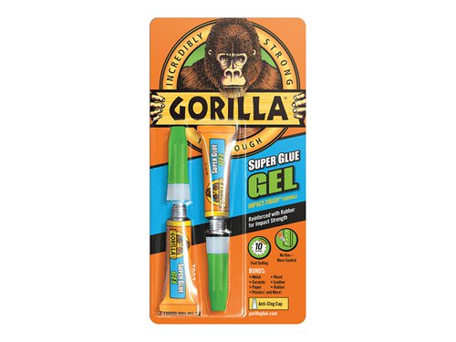 Gorilla Glue 4044601 Gorilla Superglue Gel 3g (Twin Pack)