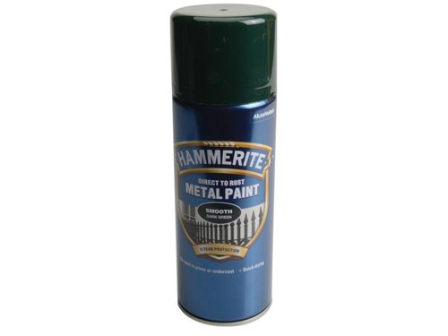 Hammerite 5092821 Direct to Rust Smooth Finish Aerosol Dark Green 400ml