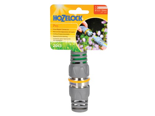 Hozelock 100-000-493 / 2043P0000 2043 Pro Metal Hose Repair Connector 12.5mm (1/2in)