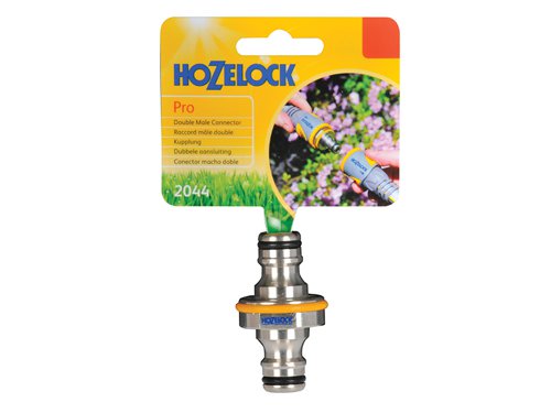 Hozelock 100-000-498 / 2044P0000 2044 Pro Metal Double Male Connector 12.5mm (1/2in)