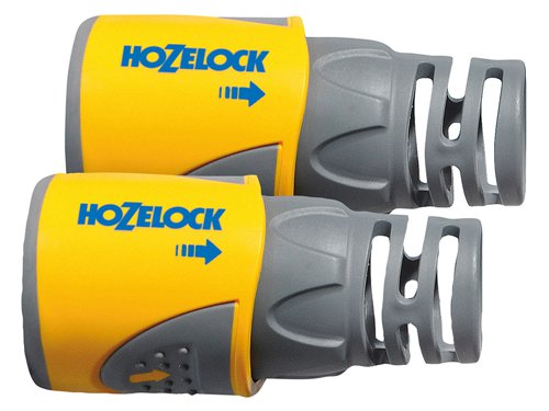 Hozelock 100-000-518 / 2050P0025 2050 Hose End Connector Plus for 12.5-15mm (1/2-5/8in) Hose (Twin Pack)