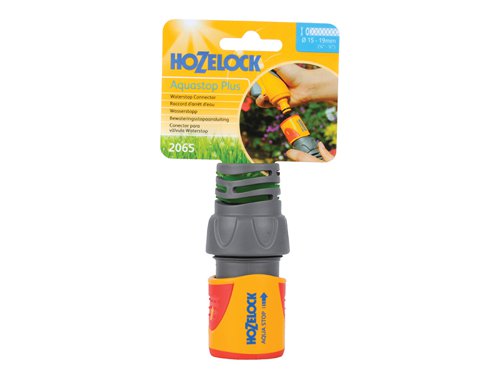 Hozelock 100-000-544 / 2065P0000 2065 AquaStop Plus Hose Connector for 19mm (3/4in) Hose