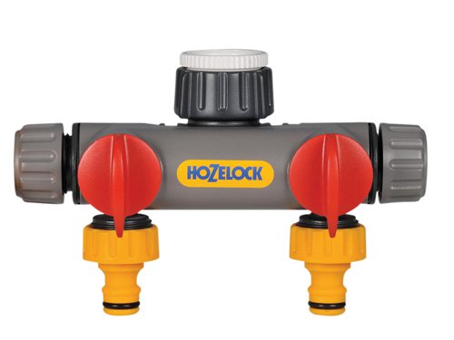 Hozelock 100-000-706 / 2252 0000 2252 2-Way Tap Connector 1/2 - 1in BSP
