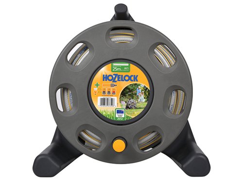 Hozelock 100-000-898 / 2412R0275 2412 30m Freestanding Compact Hose Reel + 25m of 12.5mm Hose