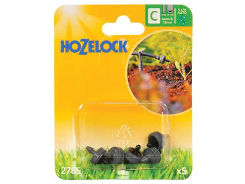 Hozelock 100-001-366 / 2785P0000 2785 End Line Pressure Dripper 4mm/13mm (Pack 5)