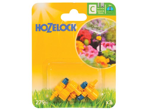 Hozelock 100-001-384 / 2794P0000 2794 Adjustable 180° Micro Spray Jet (Pack 3)