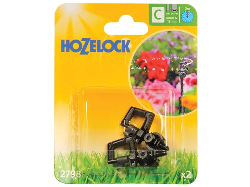 Hozelock 100-001-392 / 2798P0000 2798 Adjustable 360° Mini Sprinkler (Pack 2)