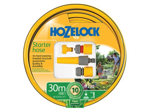 Hozelock 100-002-048 / 7230P9000 7230P Starter Hose Starter Set 30m 12.5mm (1/2in) Diameter