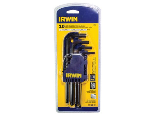 IRWIN® T10757 T10757 Long Arm Ball End Hex Key Set, 10 Piece (1.5-10mm)