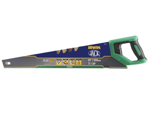 IRWIN Jack 10505211 770UHP Coarse Hardpoint Handsaw Soft Grip 550mm (22in) 7 TPI