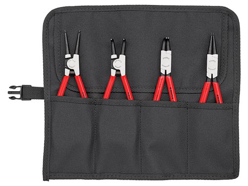 Knipex 00 19 56 Circlip Pliers Set in Roll, 4 Piece