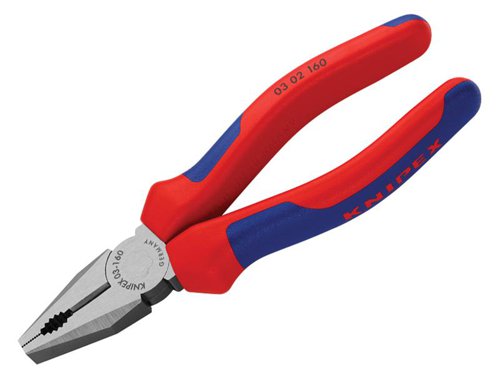 Knipex 03 02 160 SB Combination Pliers Multi-Component Grip 160mm
