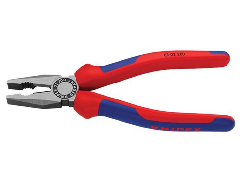 Knipex 03 02 200 SB Combination Pliers Multi-Component Grip 200mm