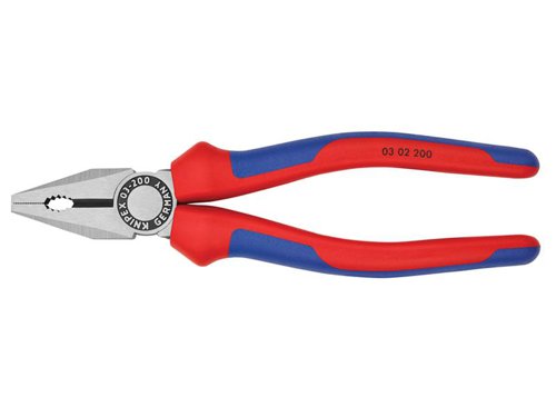 Knipex 03 02 200 SB Combination Pliers Multi-Component Grip 200mm