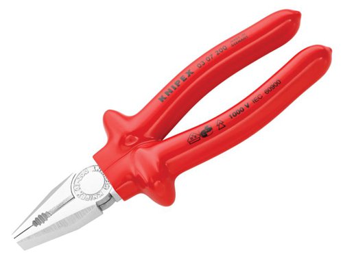 Knipex 03 07 200 VDE Combination Pliers Dipped Handles 200mm