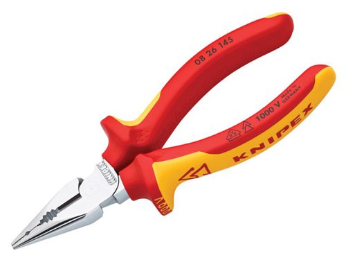 Knipex 08 26 145 SB VDE High Leverage Needle Nose Pliers 145mm