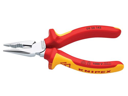 Knipex 08 26 145 SB VDE High Leverage Needle Nose Pliers 145mm