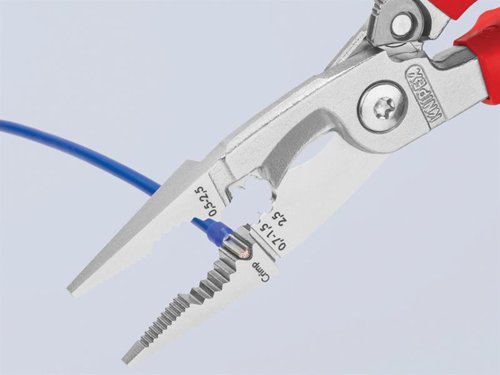 Knipex 13 96 200 SB VDE Multifunctional Installation Pliers with Opening Spring 200mm