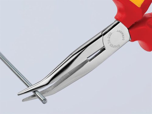 Knipex 26 26 200 SB VDE Long Bent Snipe Nose Side Cutting Pliers 200mm