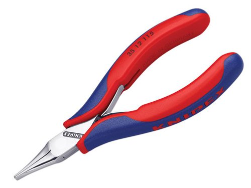 Knipex 35 12 115 SB Flat Jaw Electronics Pliers Multi-Component Grip 115mm