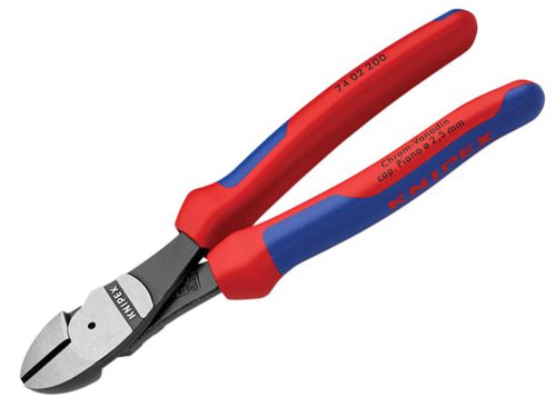 Knipex 74 02 200 SB High Leverage Diagonal Cutters Multi-Component Grip 200mm