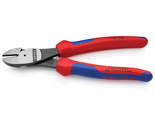 Knipex 74 02 200 SB High Leverage Diagonal Cutters Multi-Component Grip 200mm