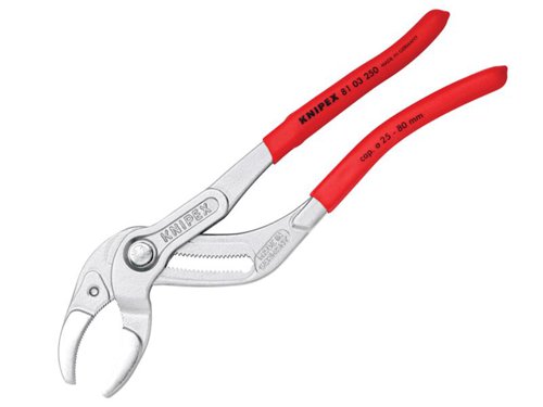 Knipex 81 03 250 SB Plastic Pipe Grip Pliers Chrome 250mm