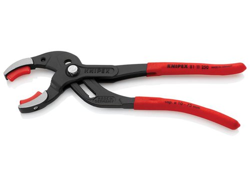 Knipex 81 11 250 SB Plastic Pipe Grip Pliers Plastic Jaws Black 250mm