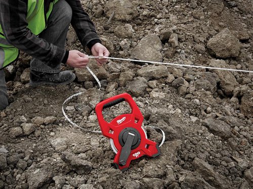 Milwaukee Hand Tools 48225330 Fibreglass Open Long Tape 30m/100ft (Width 13mm)