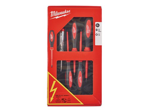 Milwaukee Hand Tools 4932464066 VDE Screwdriver Set, 5 Piece
